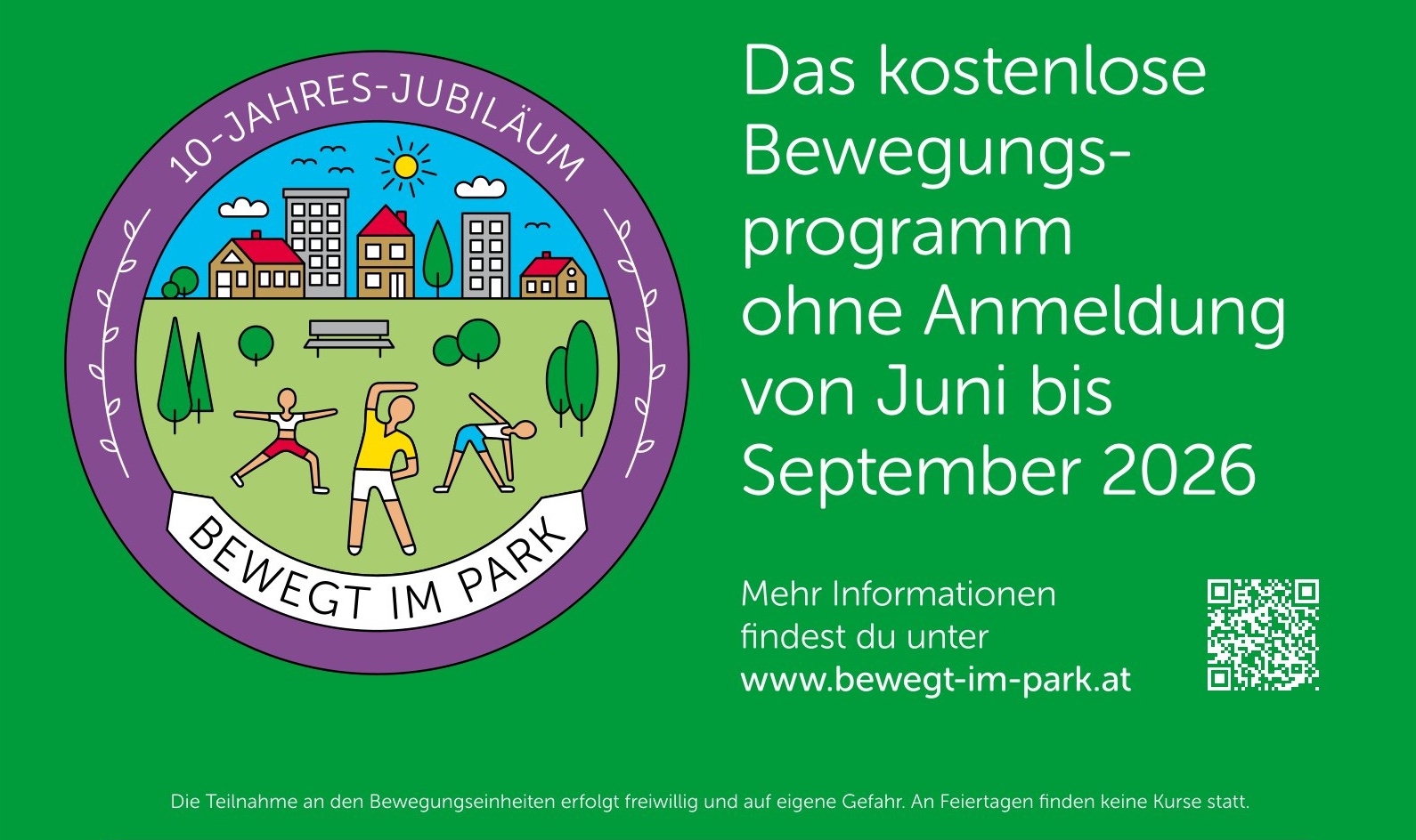 Das kostenlose Bewegungsprogramm
ohne Anmeldung von Juni bis September 2026